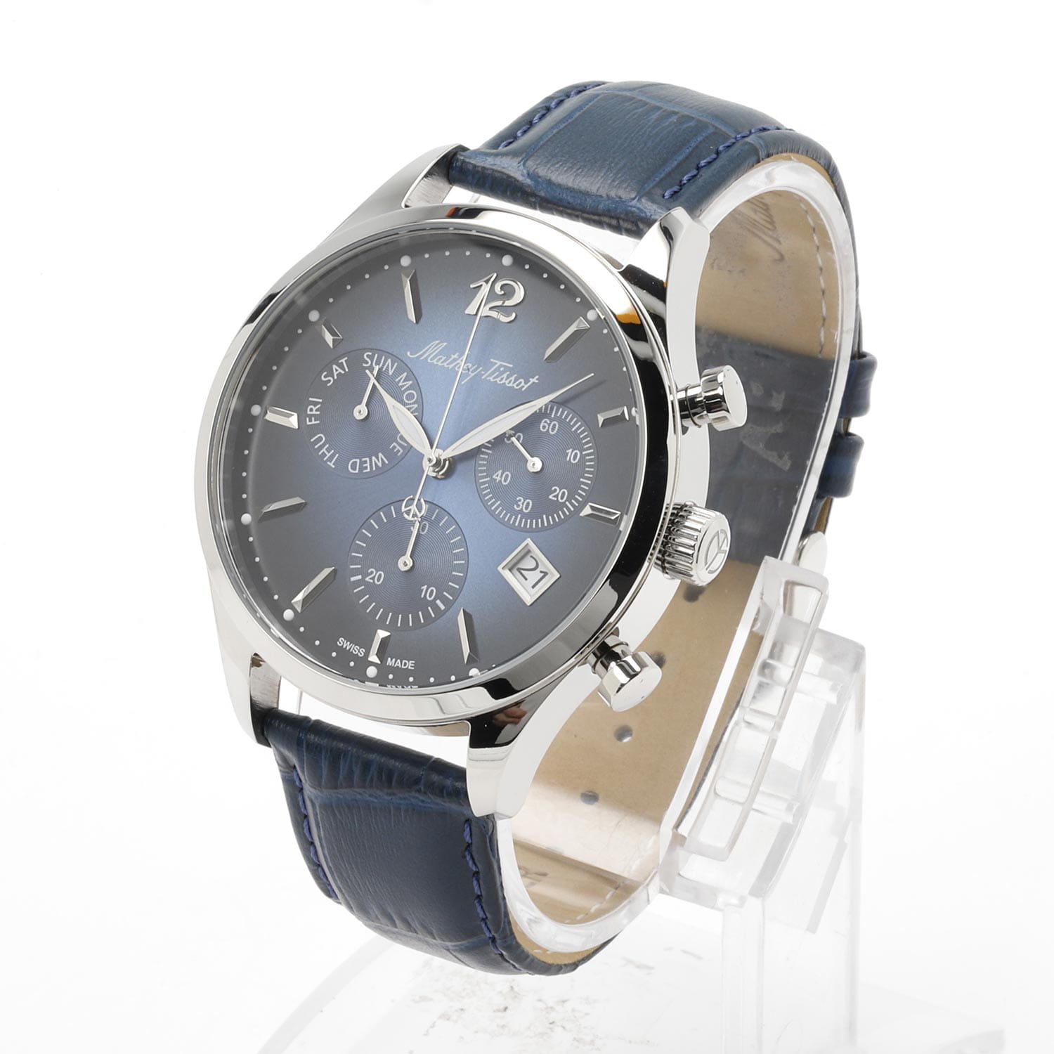 Оригинальные часы Mathey-Tissot Mathey-Tissot Urban H411CHALBU кварцевые калибр механизма ronda z60 общий вид