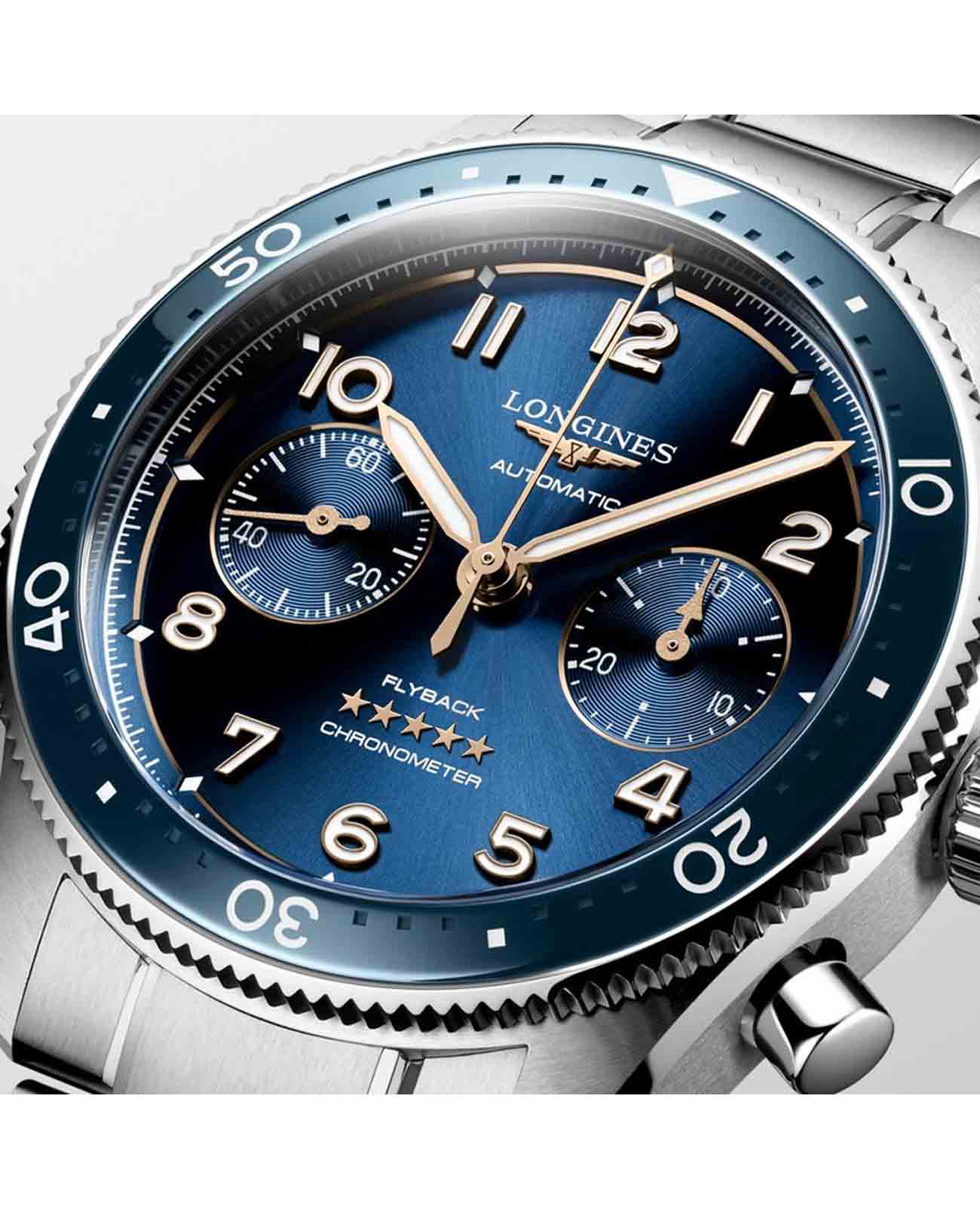 Longines L38214936 мужские часы застежка крупным планом