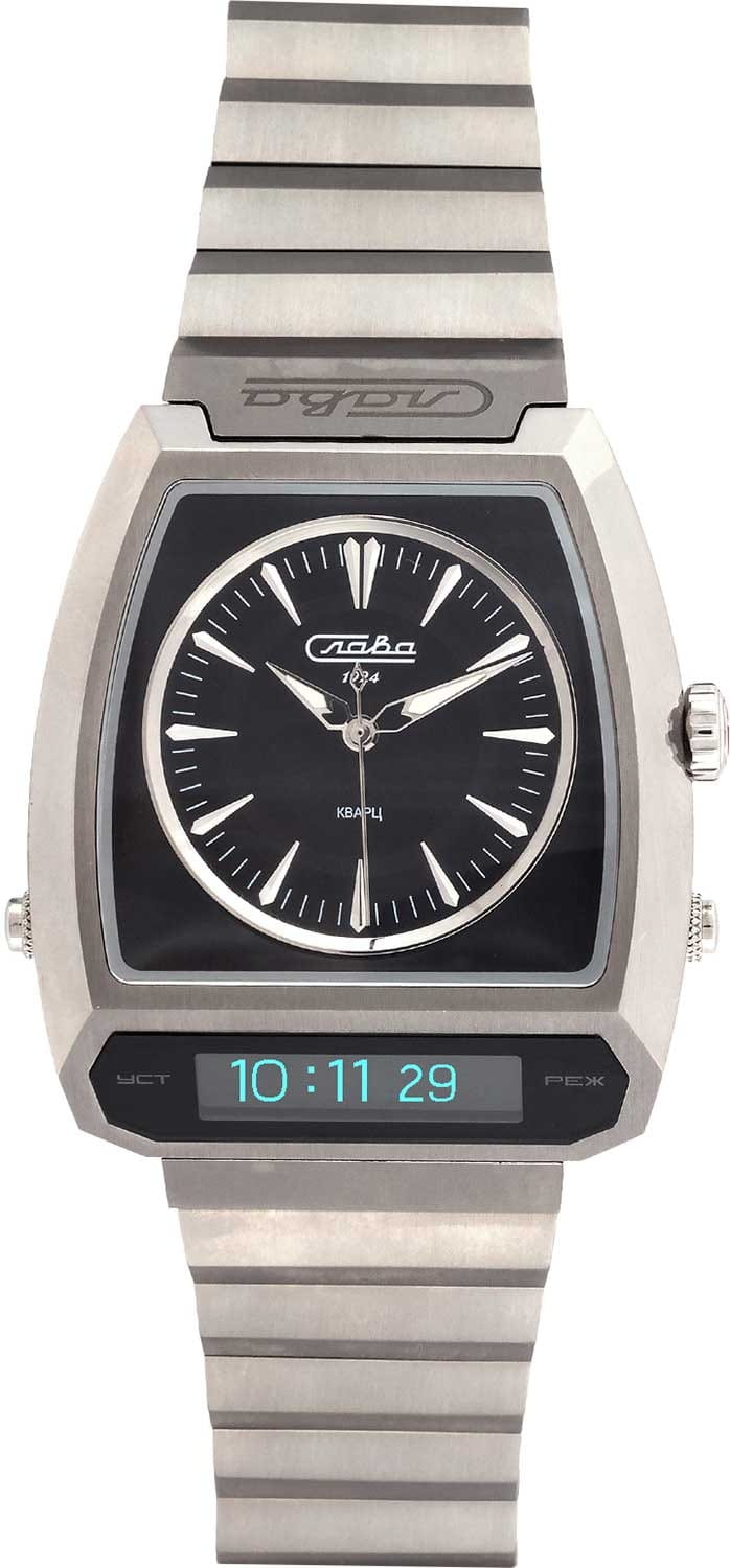 Слава Слава Погоня 9002737/100-GL32 , наручные мужские часы фото под углом