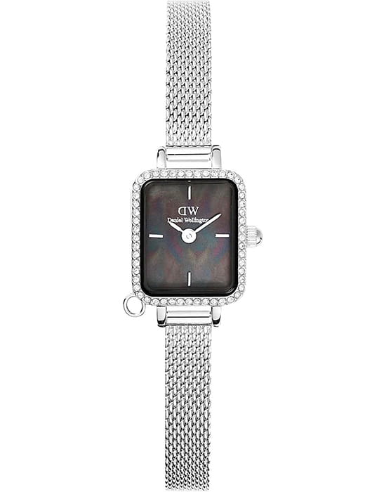 Daniel Wellington Daniel Wellington Quadro Mini Crystal Zodiac Sterling DW00100750  DW00100750 кварцевые женские часы черный циферблат, браслет нержавеющая сталь — вид спереди