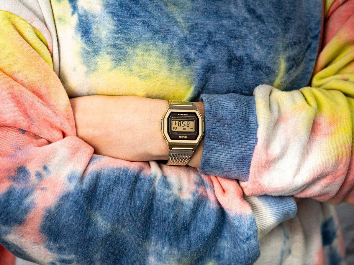 Casio Casio Vintage A1000MGA-5 женские часы  циферблат на запястье