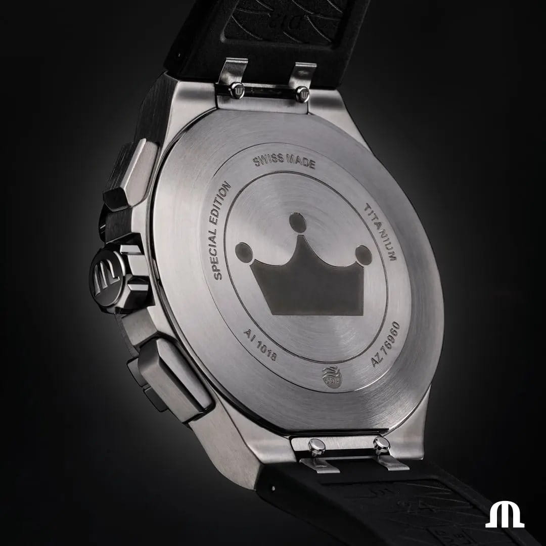 Maurice Lacroix Maurice Lacroix Aikon Quartz Chronograph Special Edition KOTC TItanium AI1018-TT030-130-K, aikon швейцария мужские часы на браслете каучук боковой вид