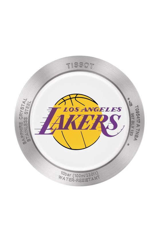 Tissot Tissot Quickster NBA Los Angeles Lakers T095.417.17.037.05, t-sport швейцария мужские часы на браслете карбон + полимер боковой вид