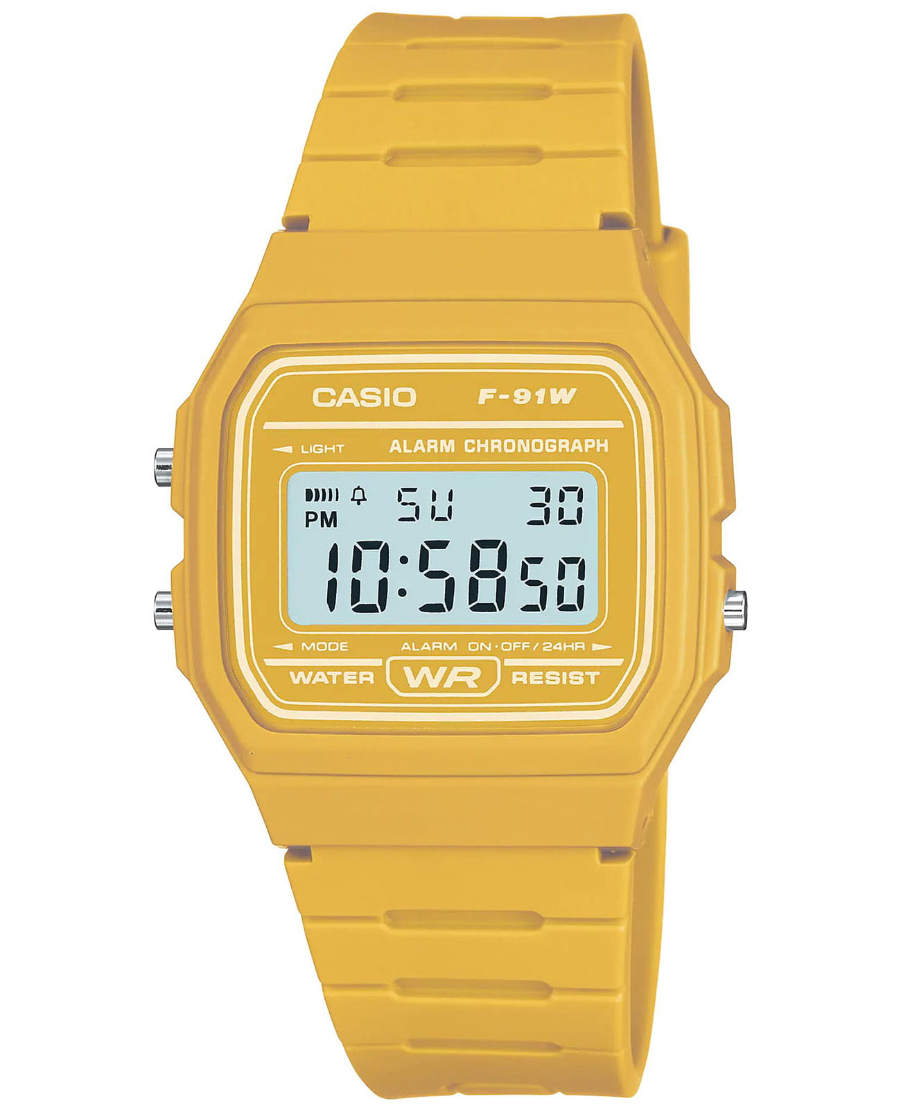 Casio Casio Collection F-91WC-9A  F-91WC-9A кварцевые женские часы  циферблат, браслет пластик — вид спереди