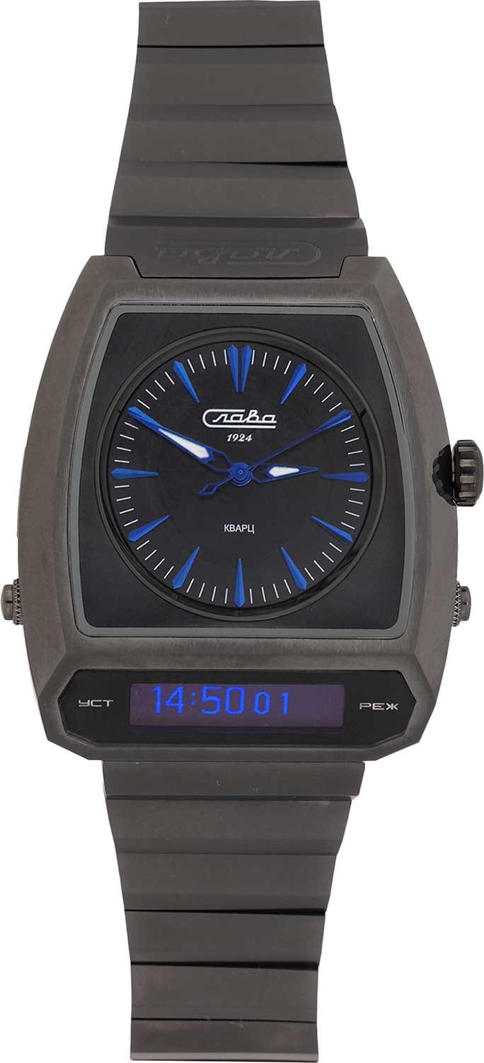 Слава Слава Погоня 9006738/100-GL32 , наручные мужские часы фото под углом