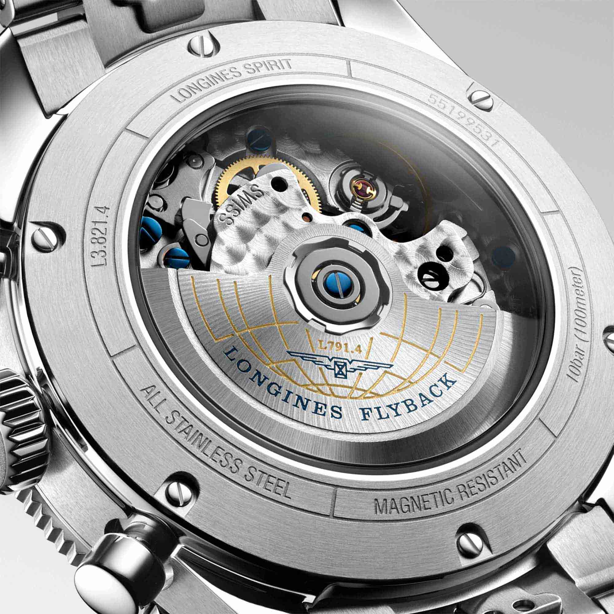 Longines Longines Spirit Flyback L3.821.4.93.6  - задняя крышка сталь металл корпуса, швейцария часы