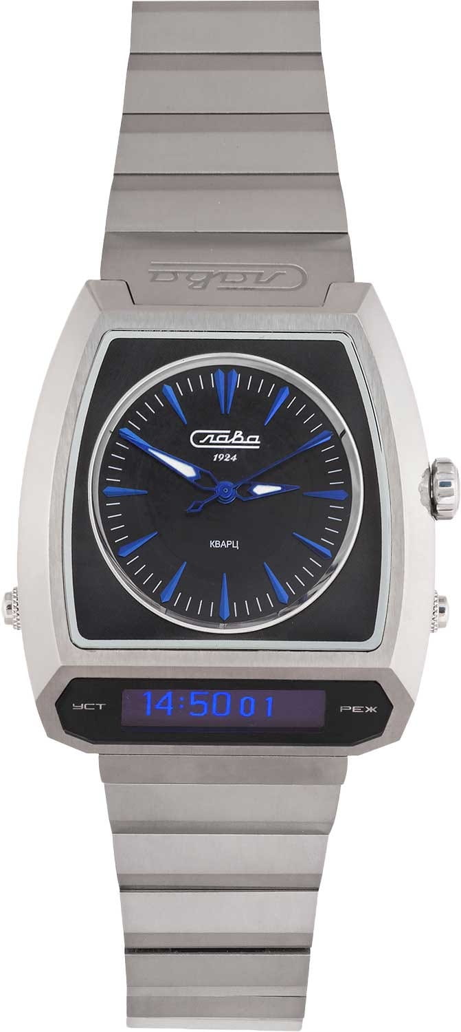 Слава Слава Погоня 9007738/100-GL32 , наручные мужские часы фото под углом