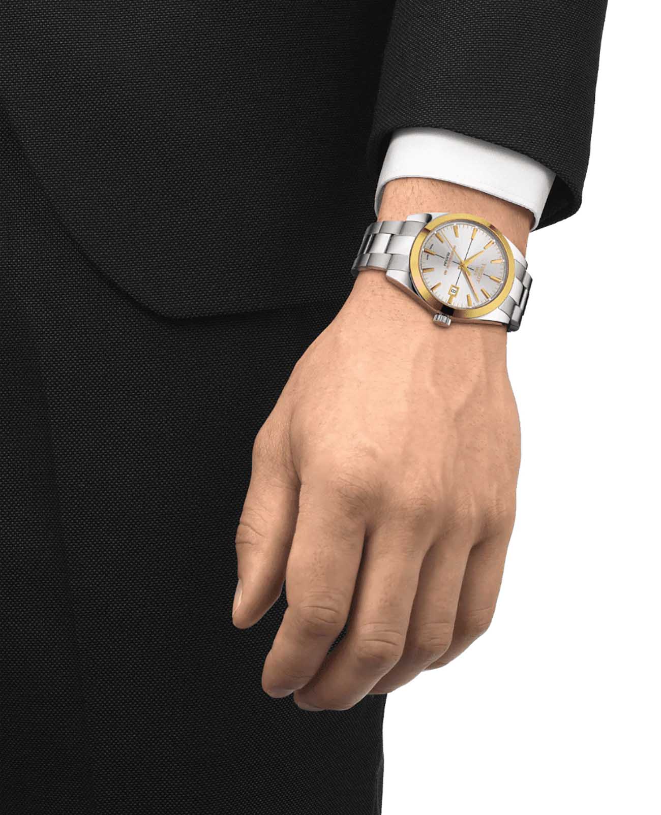 Tissot Tissot Gentleman Powermatic 80 Silicium 18K Gold T927.407.41.031.01 Gentleman, наручные мужские часы фото под углом