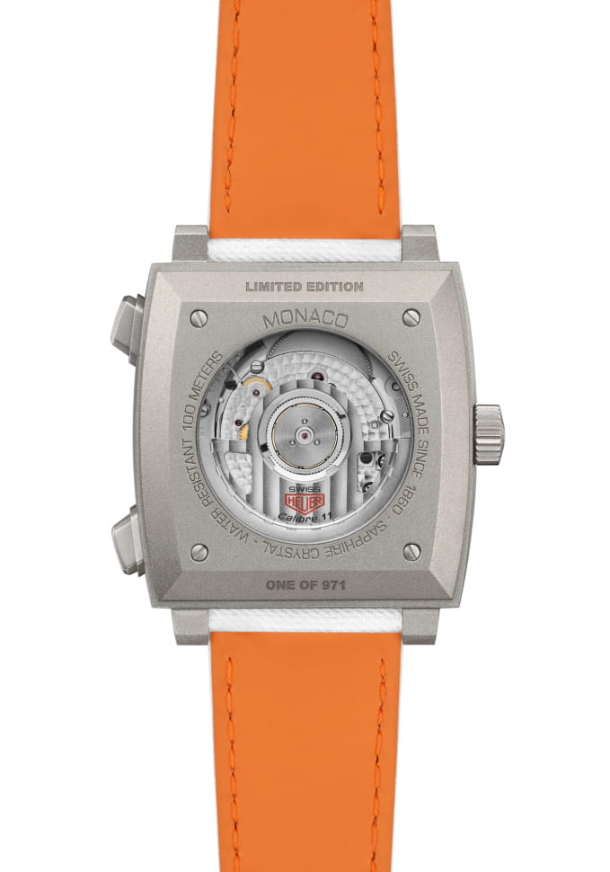 TAG Heuer TAG Heuer Monaco Chronograph x Gulf CAW218G.EB0393 , наручные мужские часы фото под углом