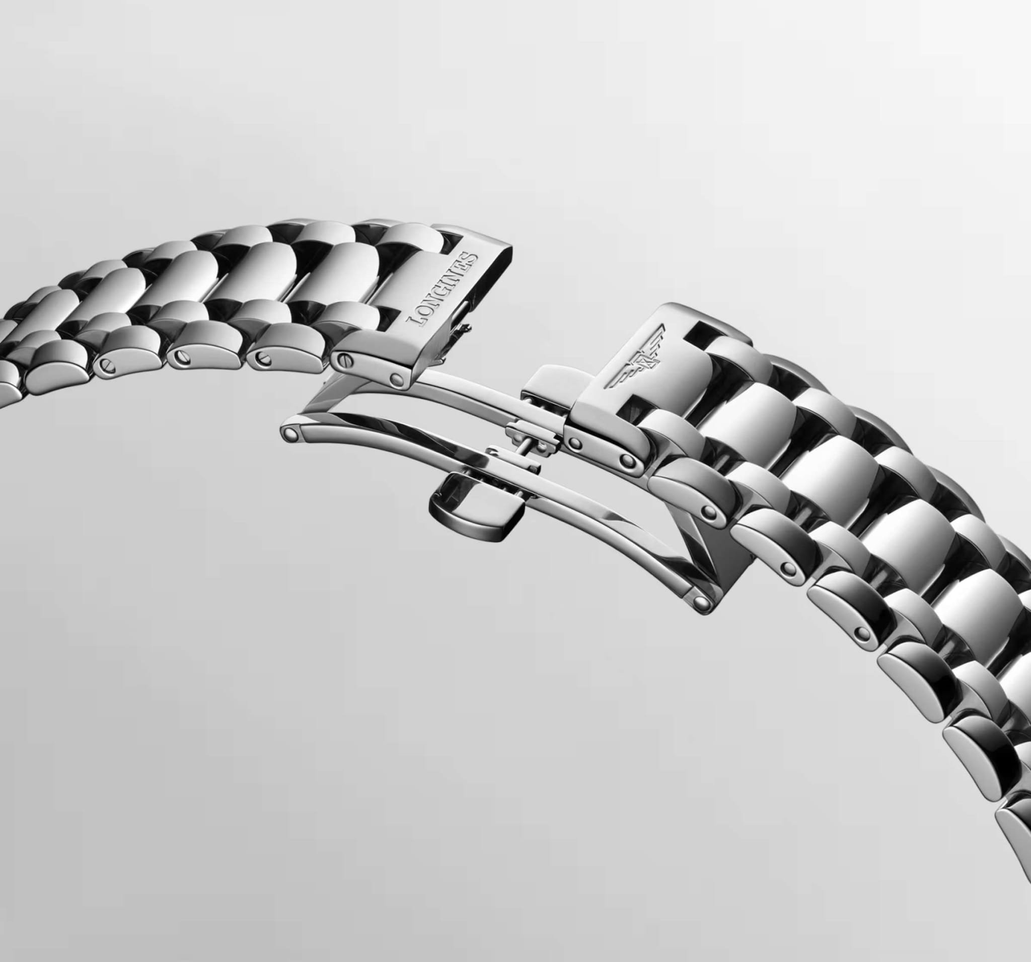 Longines Longines PrimaLuna Moonphase L8.126.0.71.6, primaluna швейцария женские часы на браслете нержавеющая сталь боковой вид