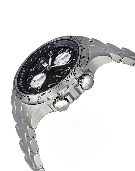 Hamilton Hamilton Khaki Aviation X Wind Auto Chrono H77616133, khaki aviation швейцария мужские часы на браслете нержавеющая сталь боковой вид
