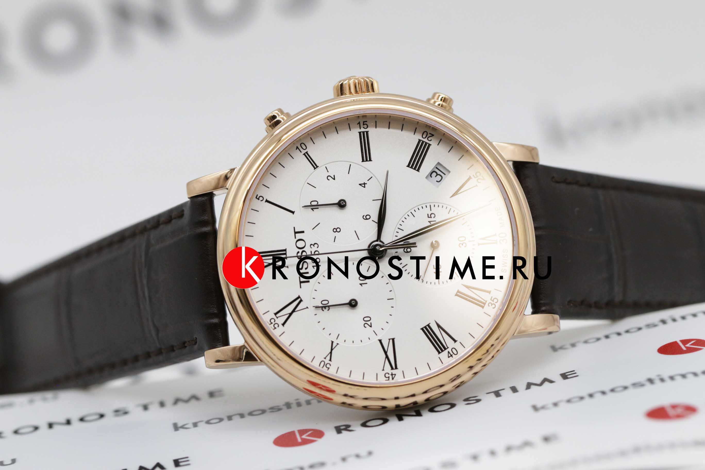 Tissot Tissot Carson Premium Chronograph T122.417.36.033.00 мужские часы белый циферблат на запястье