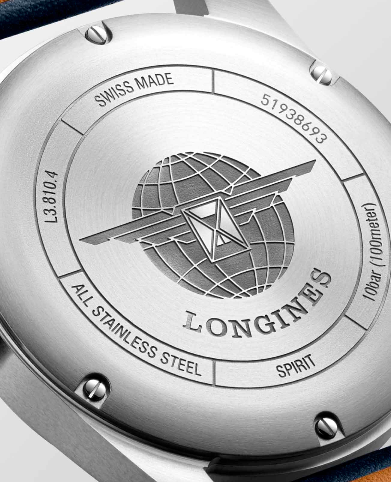 Longines Longines Spirit  L3.810.4.93.0 мужские часы синий циферблат на запястье