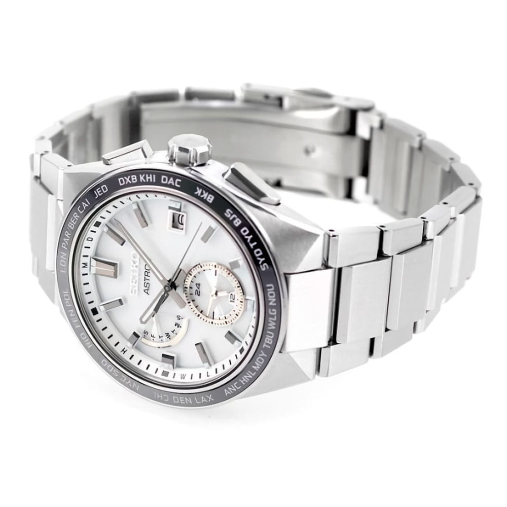 Seiko Seiko Astron Nexter Solar Radio SBXY049, astron gps япония мужские часы на браслете титановый боковой вид