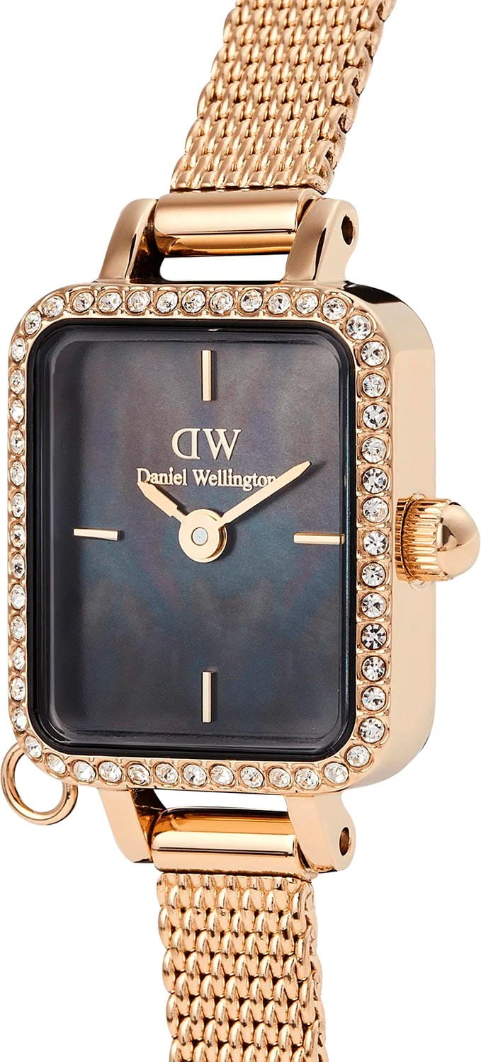 Daniel Wellington Daniel Wellington Quadro Mini Crystal Zodiac Evergold DW00100752 , наручные женские часы фото под углом