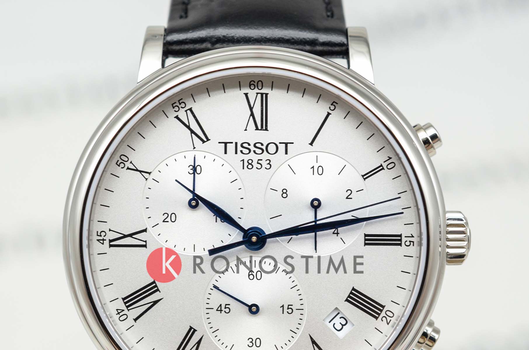 Tissot Tissot Carson Premium Chronograph T122.417.16.033.00, t-classic швейцария мужские часы на браслете кожаный боковой вид