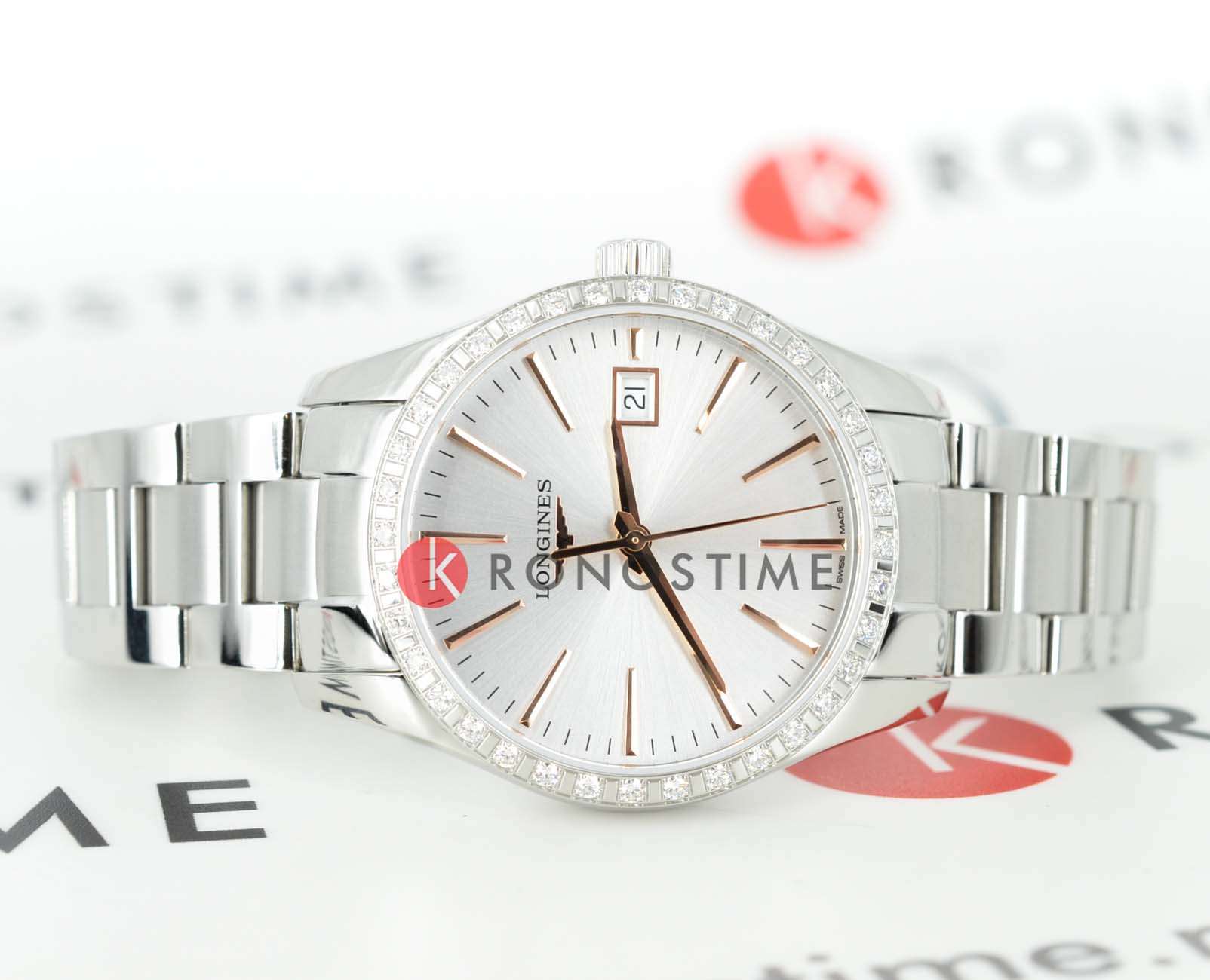 Longines Longines Conquest Classic  L2.386.0.72.6 , наручные женские часы фото под углом