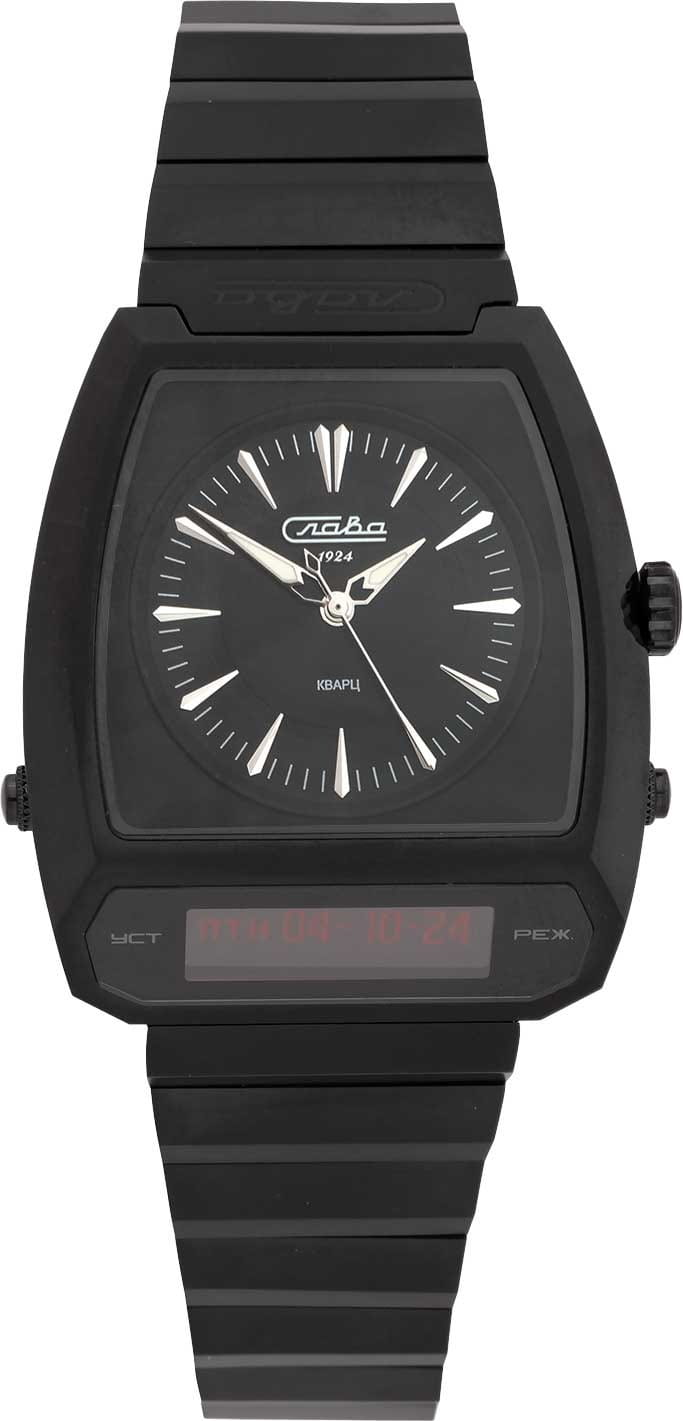 Слава Слава Погоня 9004737/100-GL32 , наручные мужские часы фото под углом