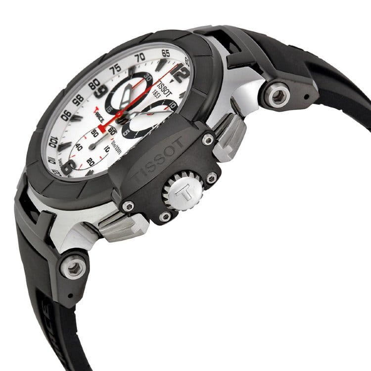 Tissot Tissot T-Sport T-Race Quartz Chronograph T048.417.27.037.00, t-sport швейцария мужские часы на браслете карбон + полимер боковой вид