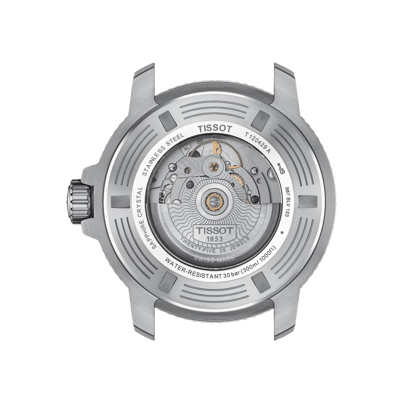 Tissot Tissot Seastar 1000 Powermatic 80 GMT T120.429.11.051.01, t-sport швейцария мужские часы на браслете нержавеющая сталь боковой вид