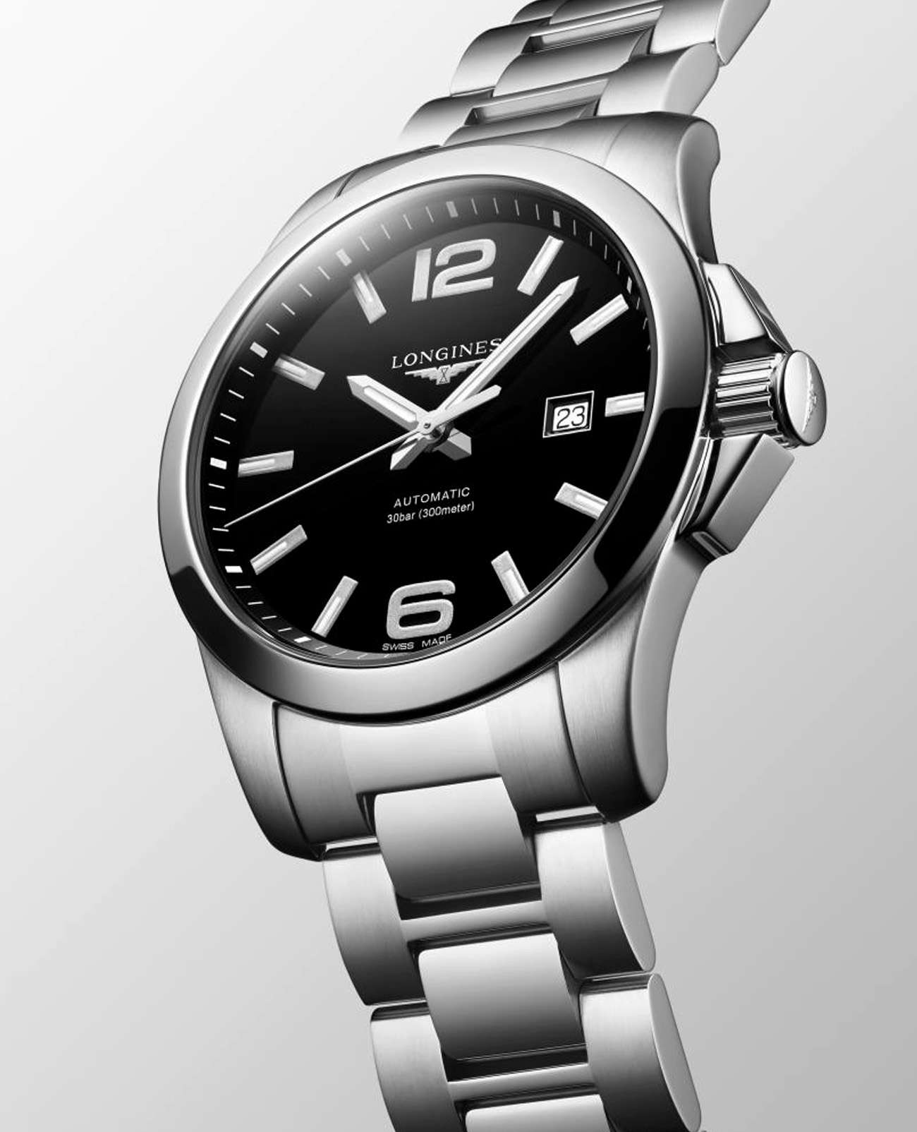 Оригинальные часы Longines Longines Conquest L3.778.4.58.6 механические калибр механизма l619/888 общий вид