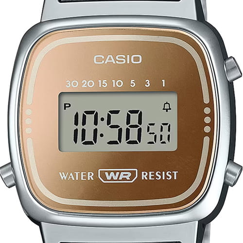 Casio Casio Vintage LA670WES-4AEF женские часы золотой циферблат на запястье