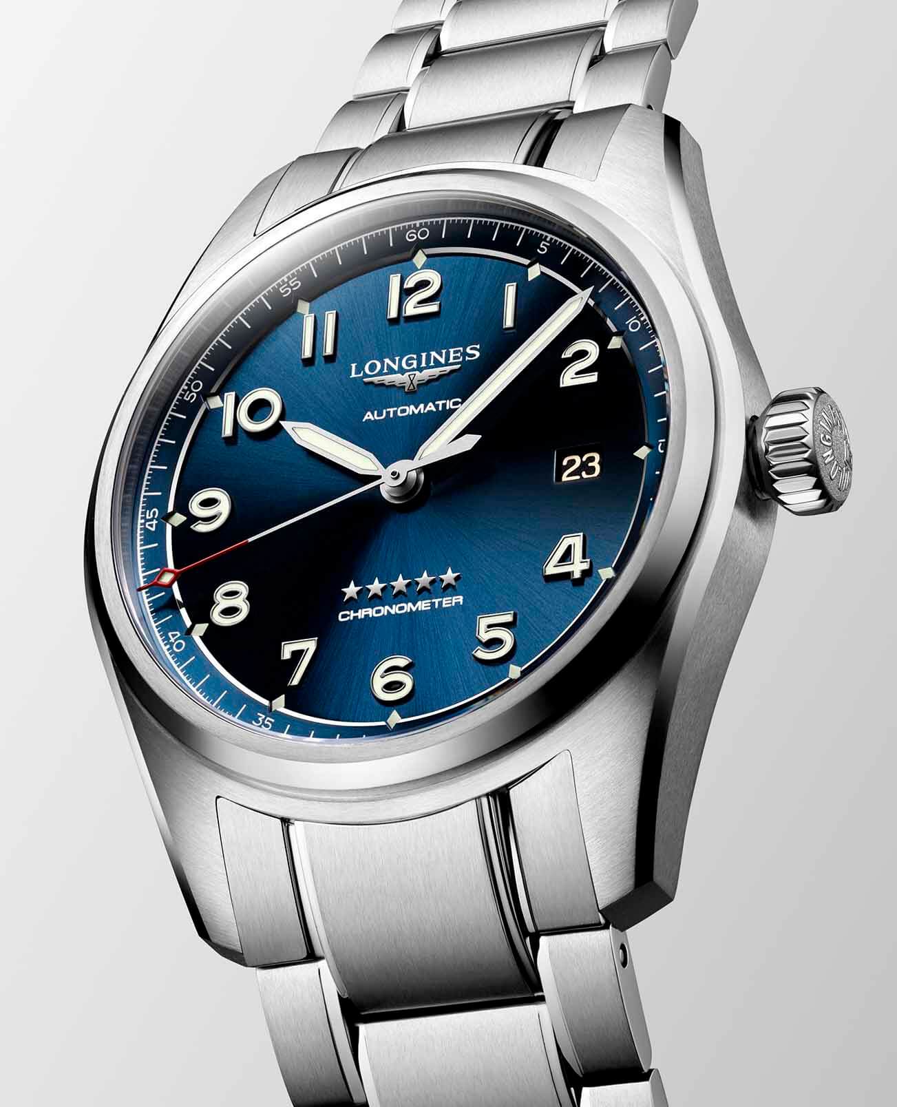 Longines Longines Spirit  L3.810.4.93.6, spirit швейцария мужские часы на браслете нержавеющая сталь боковой вид