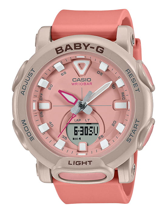 Casio Casio Baby-G BGA-310-4A  BGA-310-4A кварцевые женские часы розовый циферблат, браслет пластик — вид спереди
