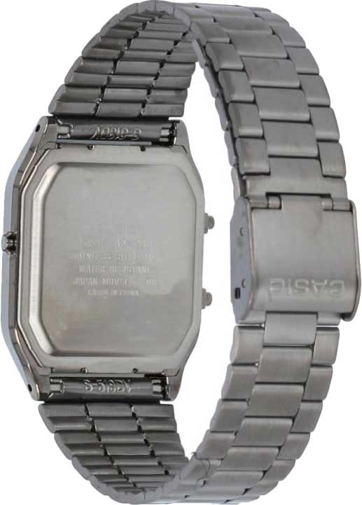 Casio Casio Vintage AQ-230GG-2ADF (AQ-230GG-2A), vintage япония мужские часы на браслете сталь с ip покрытием боковой вид