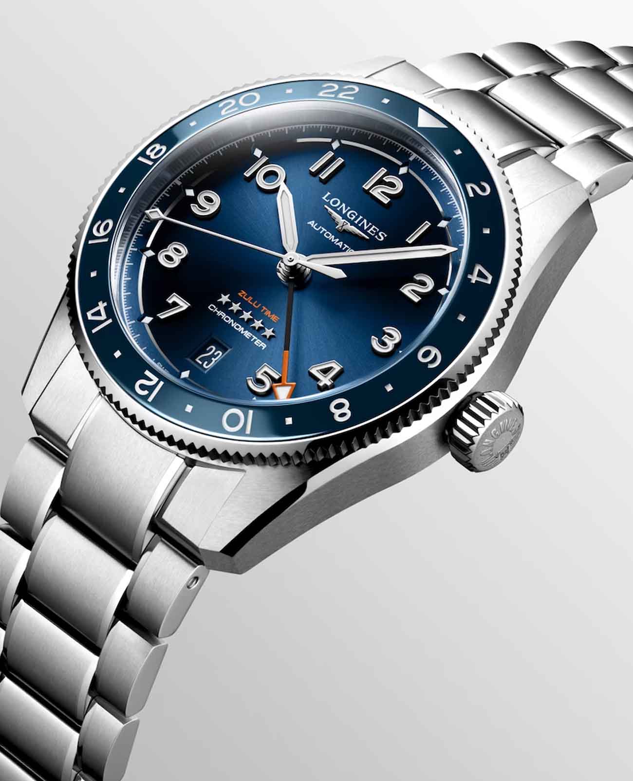 Оригинальные часы Longines Longines Spirit L3.802.4.93.6 механические калибр механизма l888.4 общий вид