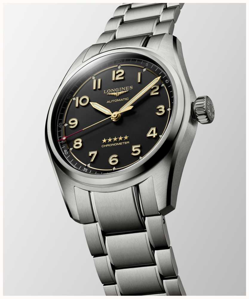 Longines Longines Spirit L3.811.1.53.6, spirit швейцария мужские часы на браслете титановый боковой вид