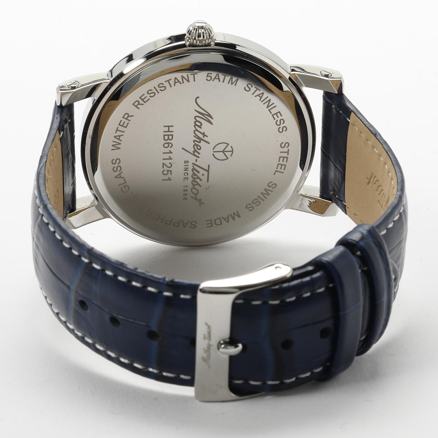 Mathey-Tissot Mathey-Tissot City Leather HB611251ABU мужские часы синий циферблат на запястье