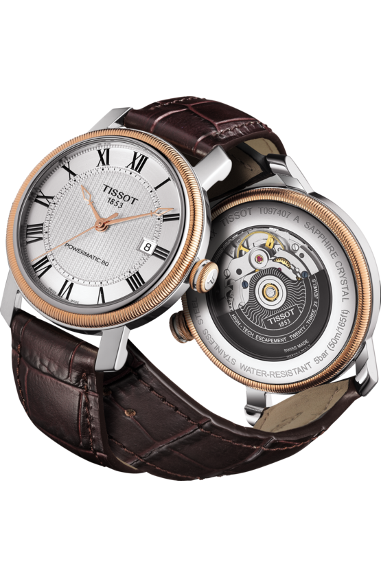 Tissot Tissot Bridgeport Powermatic 80 T097.407.26.033.00 Bridgeport, наручные мужские часы фото под углом