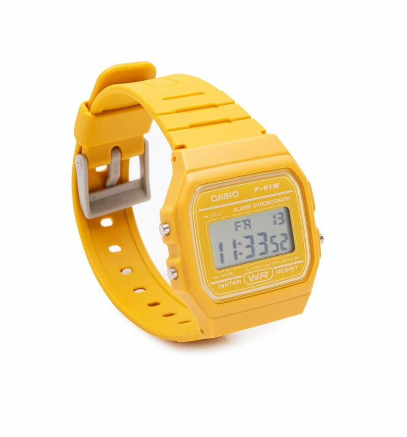Casio Casio Collection F-91WC-9A, collection япония женские часы на браслете пластик боковой вид