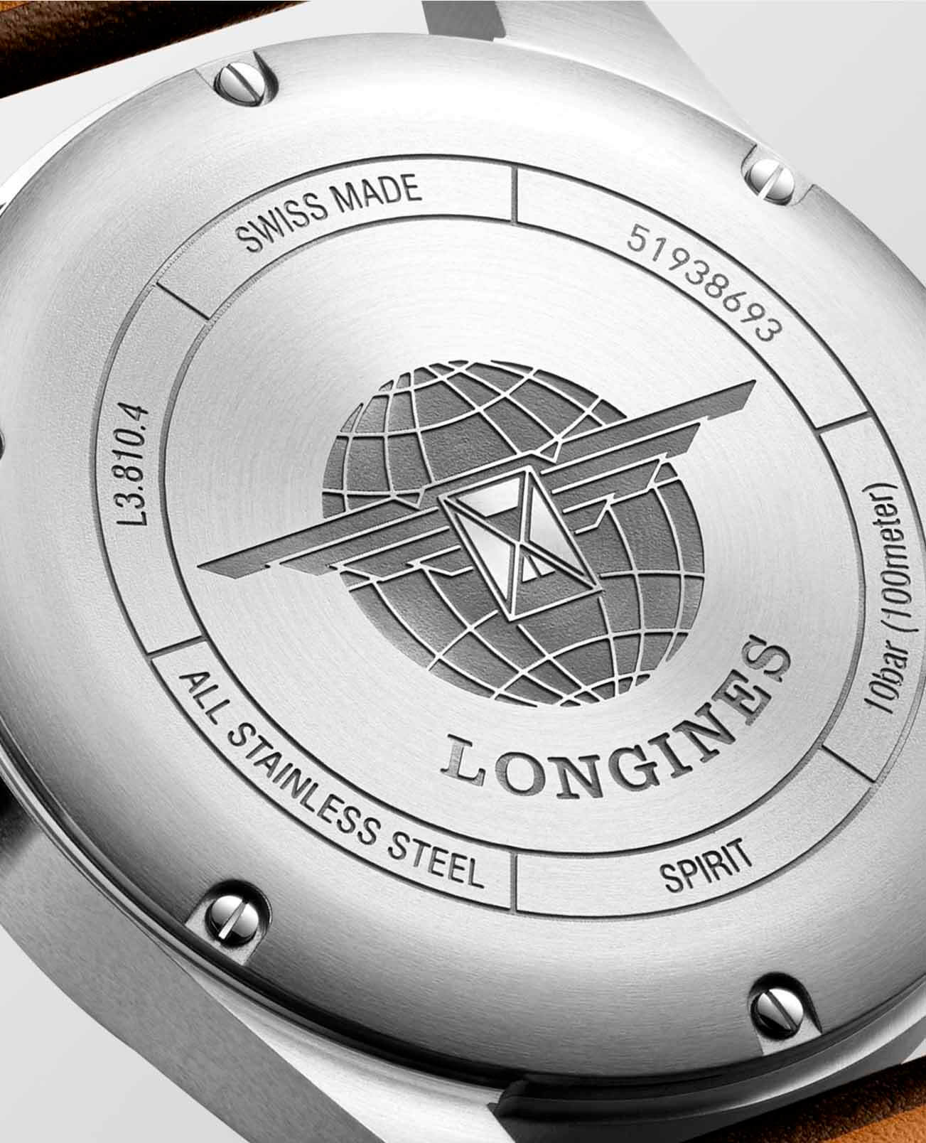 Longines Longines Spirit L3.810.4.53.0 мужские часы черный циферблат на запястье