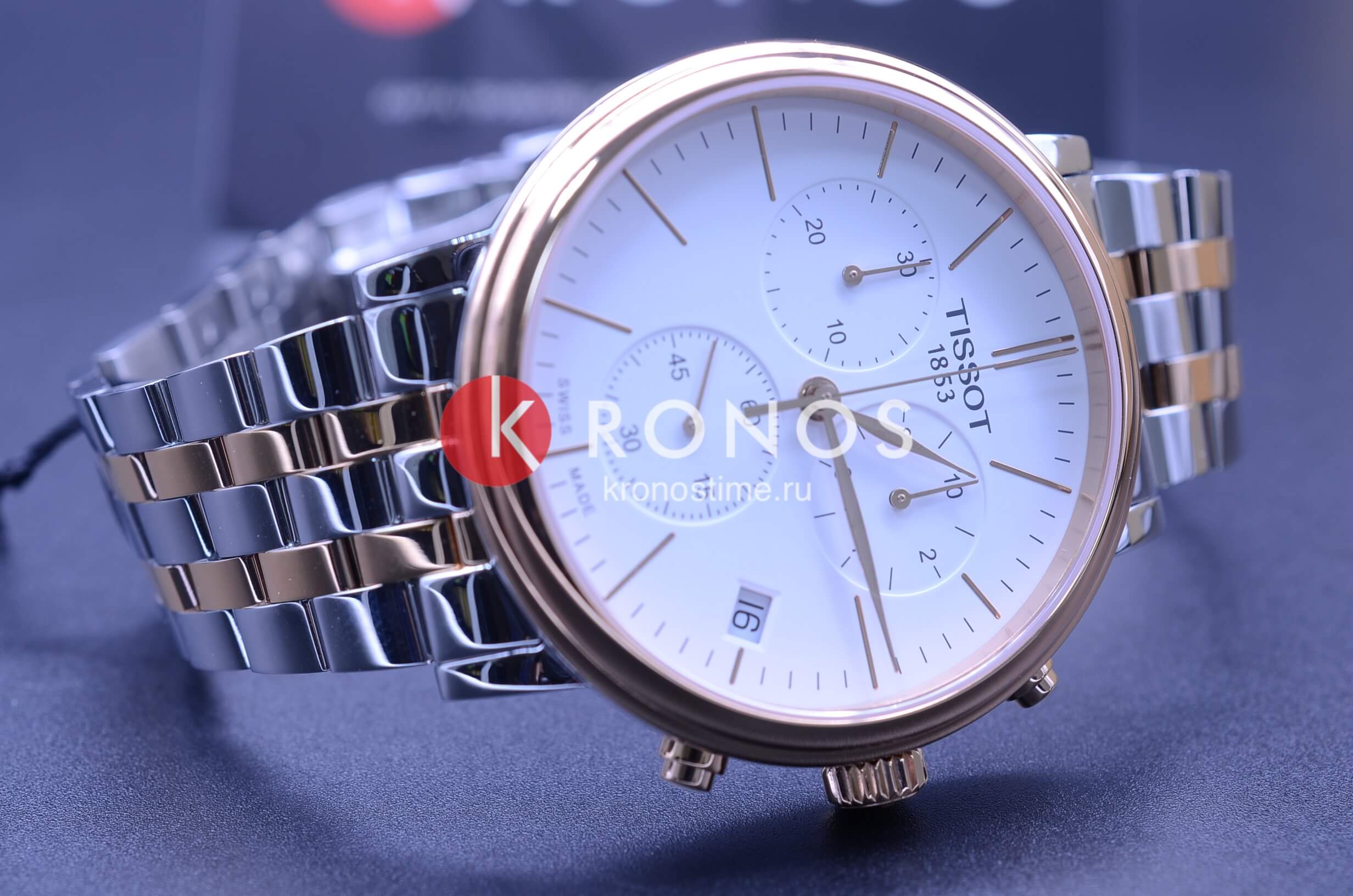 Оригинальные часы Tissot Tissot Carson Premium Chronograph T122.417.22.011.00 кварцевые калибр механизма eta g10.212 общий вид