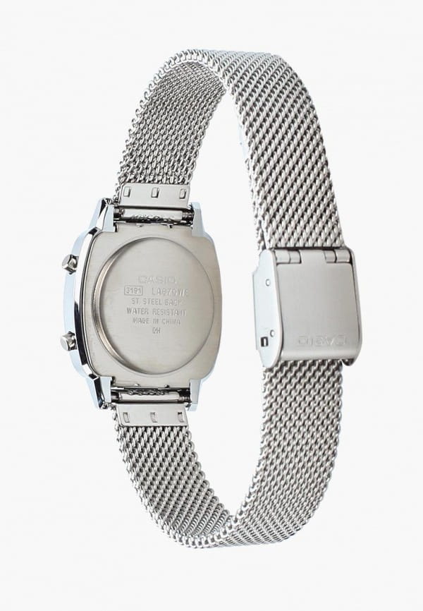 Casio Casio Vintage LA670WEM-7E,  япония женские часы на браслете 18-каратное желтое золото боковой вид