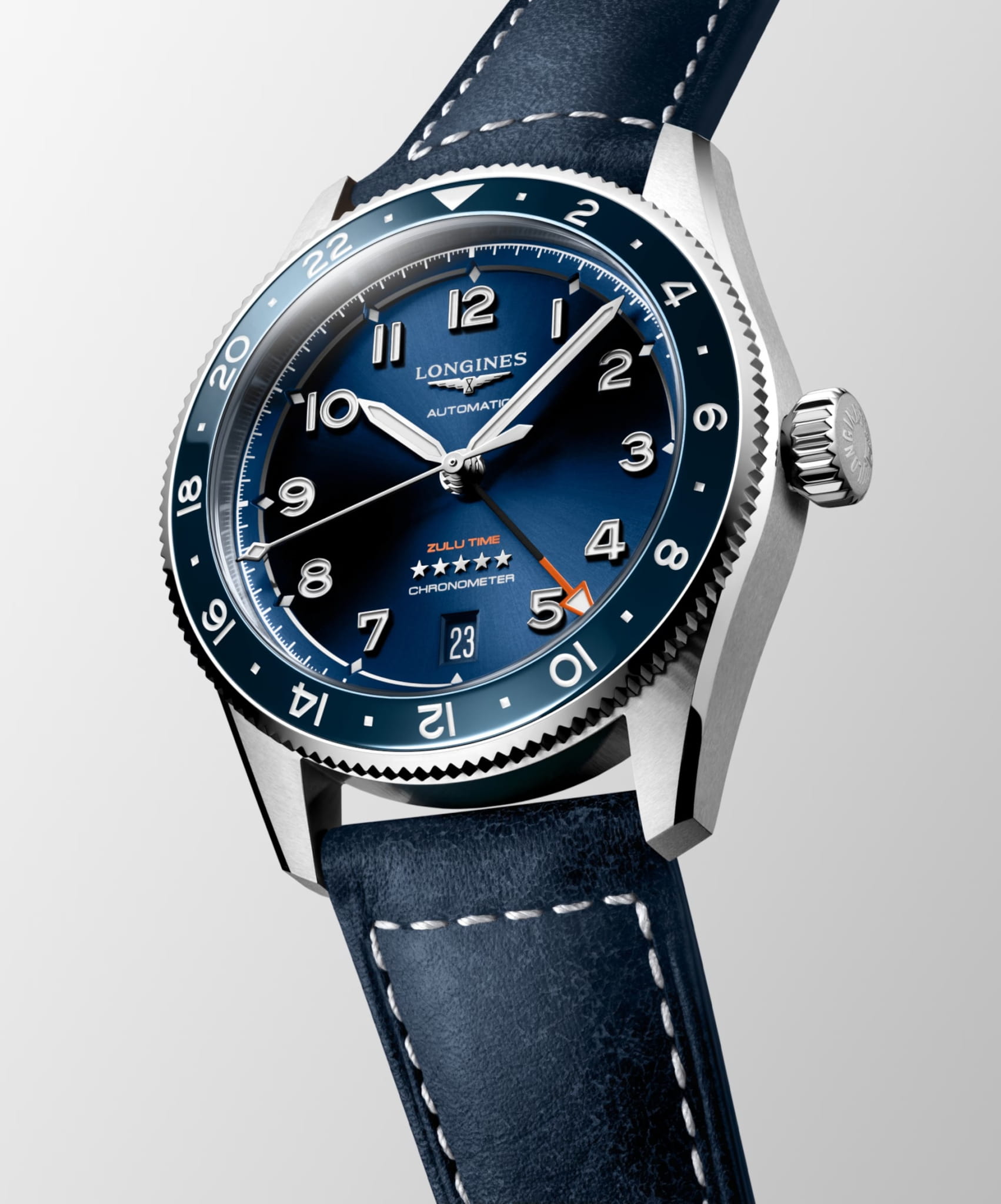 Оригинальные часы Longines Longines Spirit L3.802.4.93.2 механические калибр механизма l888.4 общий вид