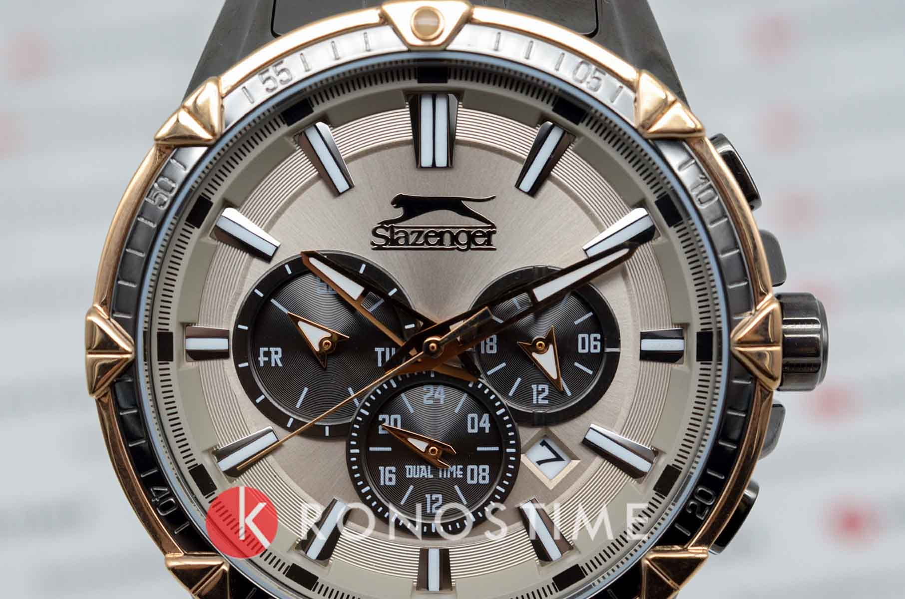 Slazenger Slazenger Multifunction SL.09.2035.2.03,  англия мужские часы на браслете суперметалл с ip покрытием боковой вид