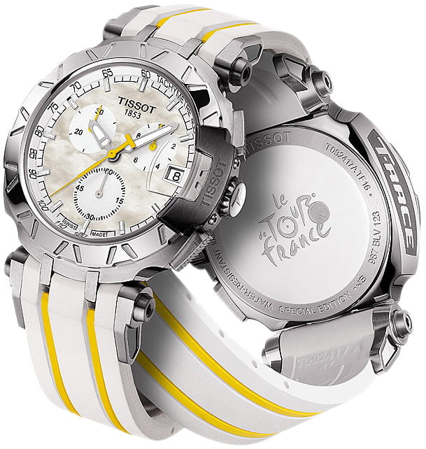 Tissot Tissot T-Race Chronograph T092.417.17.111.00, t-sport швейцария мужские часы на браслете каучук боковой вид