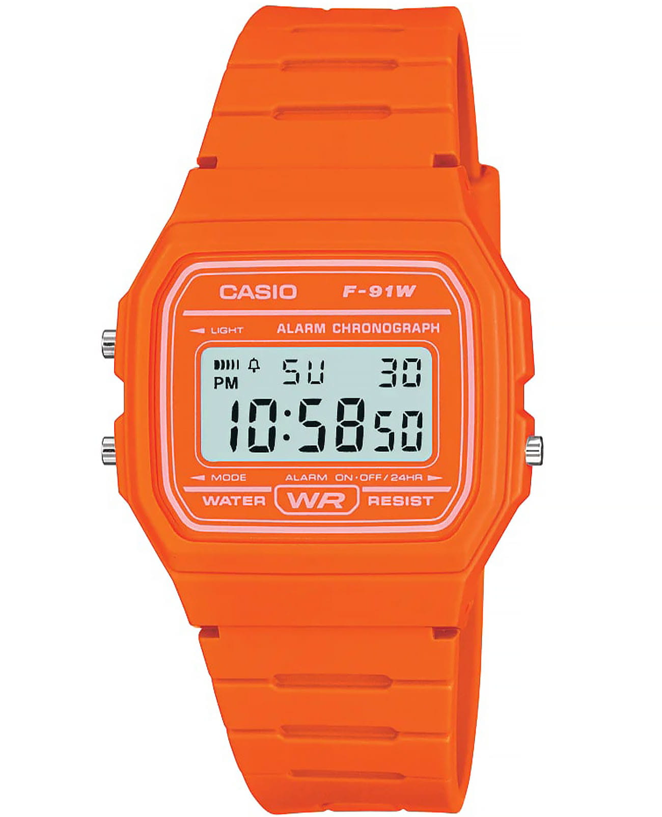 Casio Casio Collection F-91WC-4A2  F-91WC-4A2 кварцевые женские часы  циферблат, браслет пластик — вид спереди