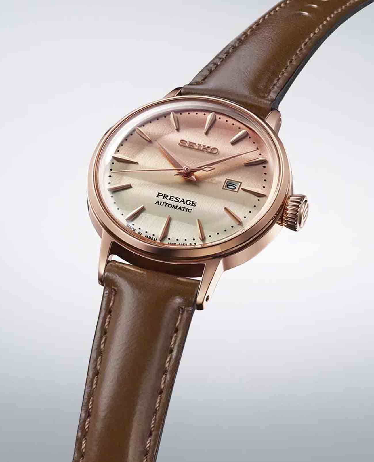 Seiko Seiko Presage Cocktail Time SRE014J1 женские часы шампань циферблат на запястье