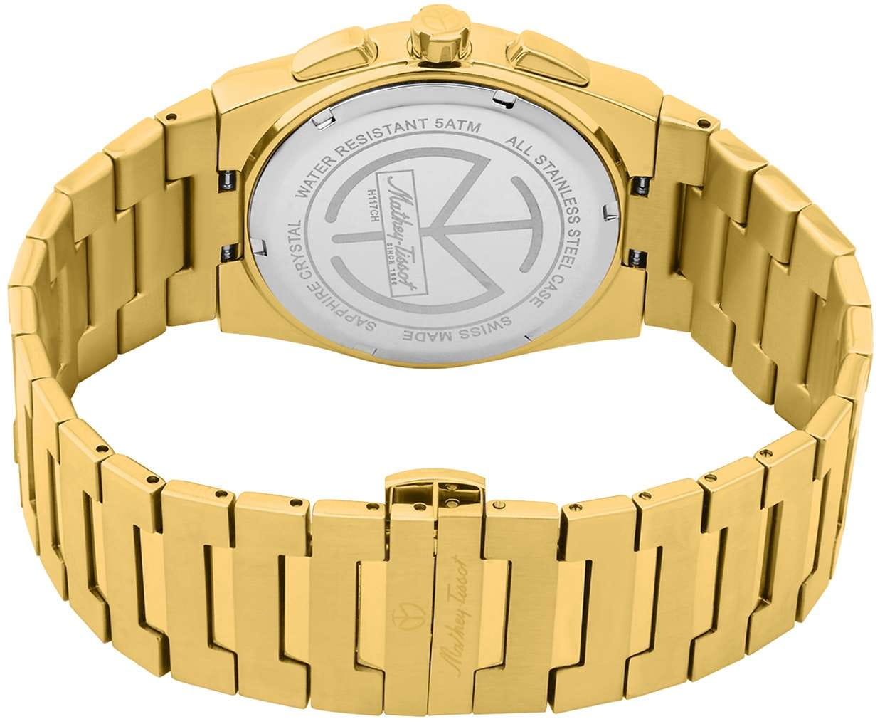 Mathey-Tissot Mathey-Tissot Zoltan H117CHPDI,  швейцария мужские часы на браслете нержавеющая сталь с pvd-покрытием боковой вид