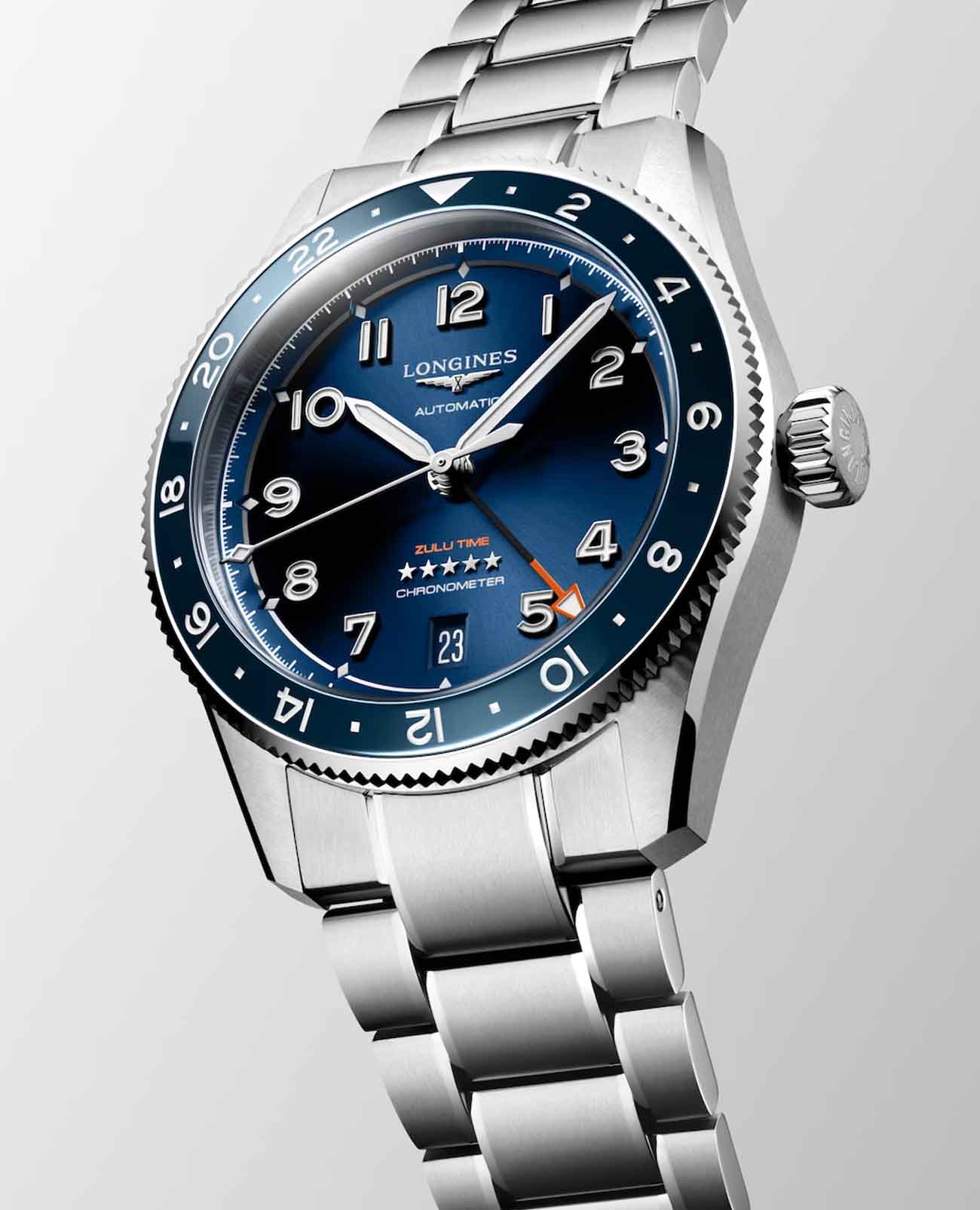 Longines Longines Spirit L3.802.4.93.6, spirit швейцария мужские часы на браслете нержавеющая сталь боковой вид