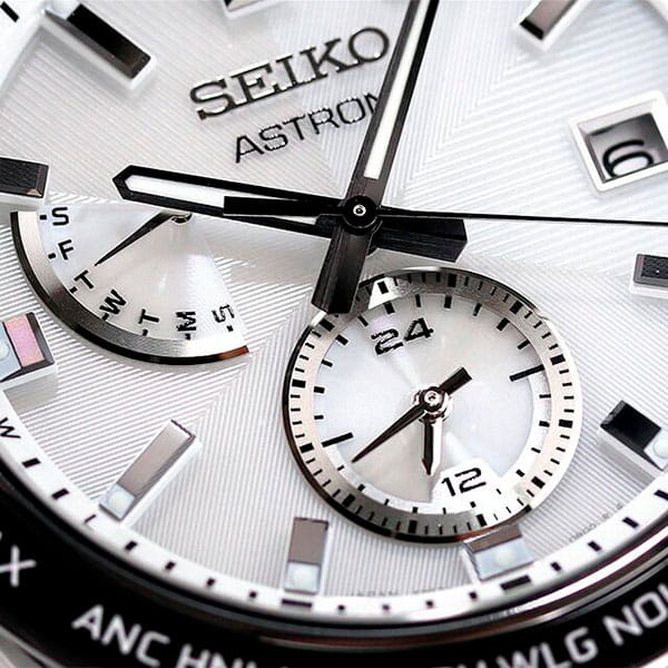 Seiko Seiko Astron Nexter Solar Radio SBXY049 мужские часы белый циферблат на запястье