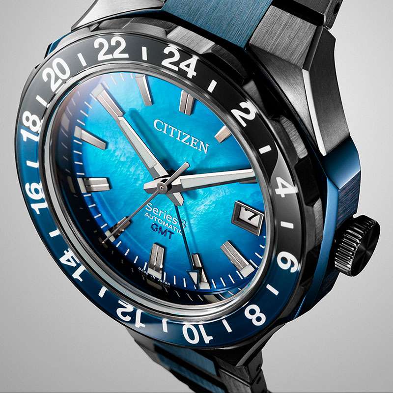 Citizen Citizen Series 8 NB6036-52N механические мужские часы часы крупный план синий циферблата