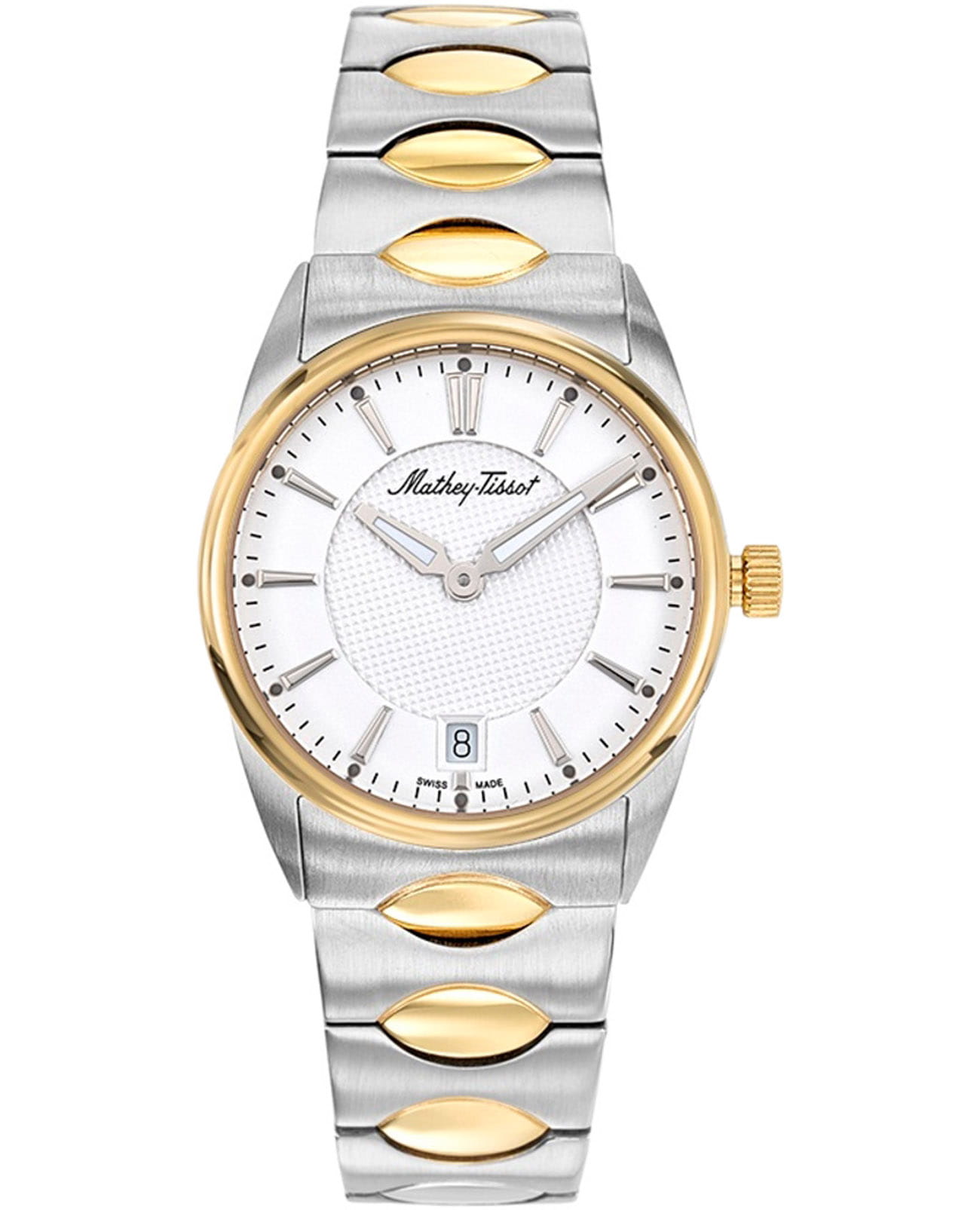 Mathey-Tissot Mathey-Tissot Anaconda D791BI  D791BI кварцевые женские часы белый циферблат, браслет нержавеющая сталь с pvd-покрытием — вид спереди