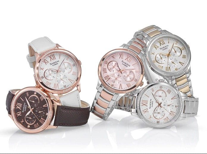 Casio Casio Sheen SHE-3059SG-7A , наручные женские часы фото под углом