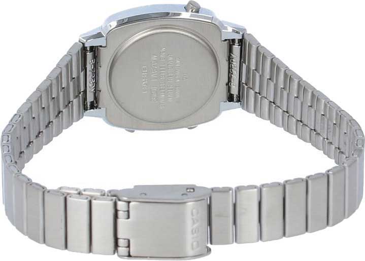 Casio Casio Vintage LA670WA-4DF, vintage япония женские часы на браслете нержавеющая сталь боковой вид