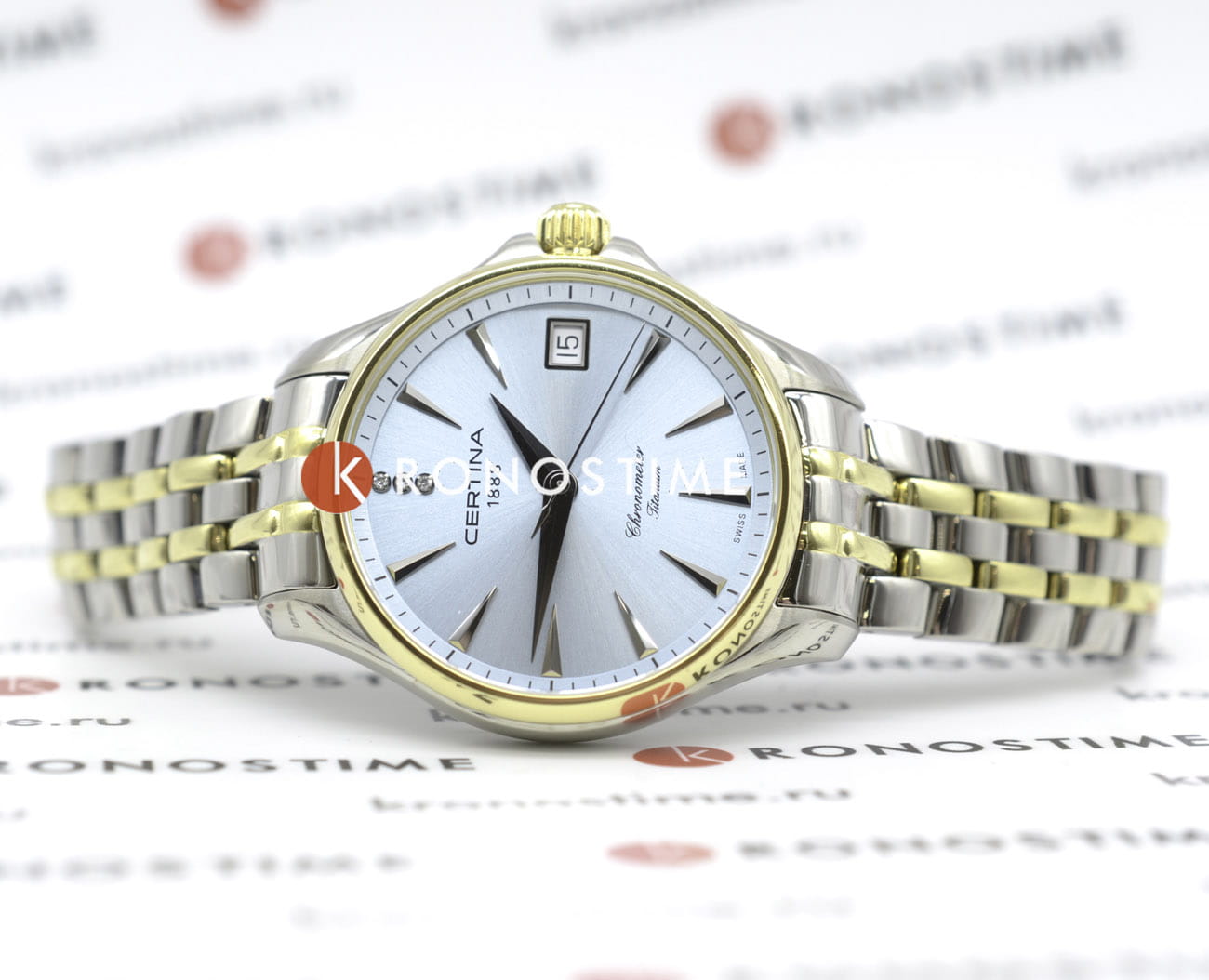 Certina Certina DS Action Lady Diamonds C032.051.44.046.00 DS Action, наручные женские часы фото под углом